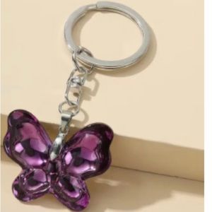 Purple butterfly keychain
